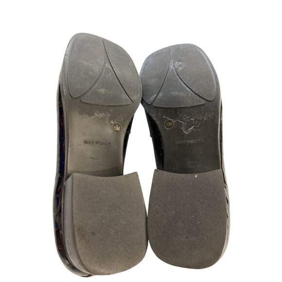 Mallory Women Size 10M Brown Leather Crocodile Embossed Loafers Brazil - Picture 7 of 8